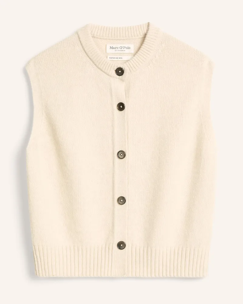 Marc O'Polo Ärmelloser Cardigan beige Beige