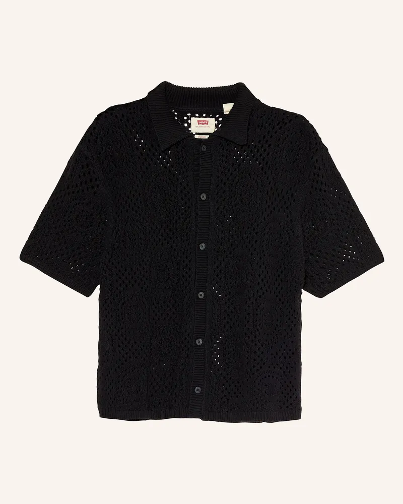 Levi's Strickhemd Standard Fit Schwarz