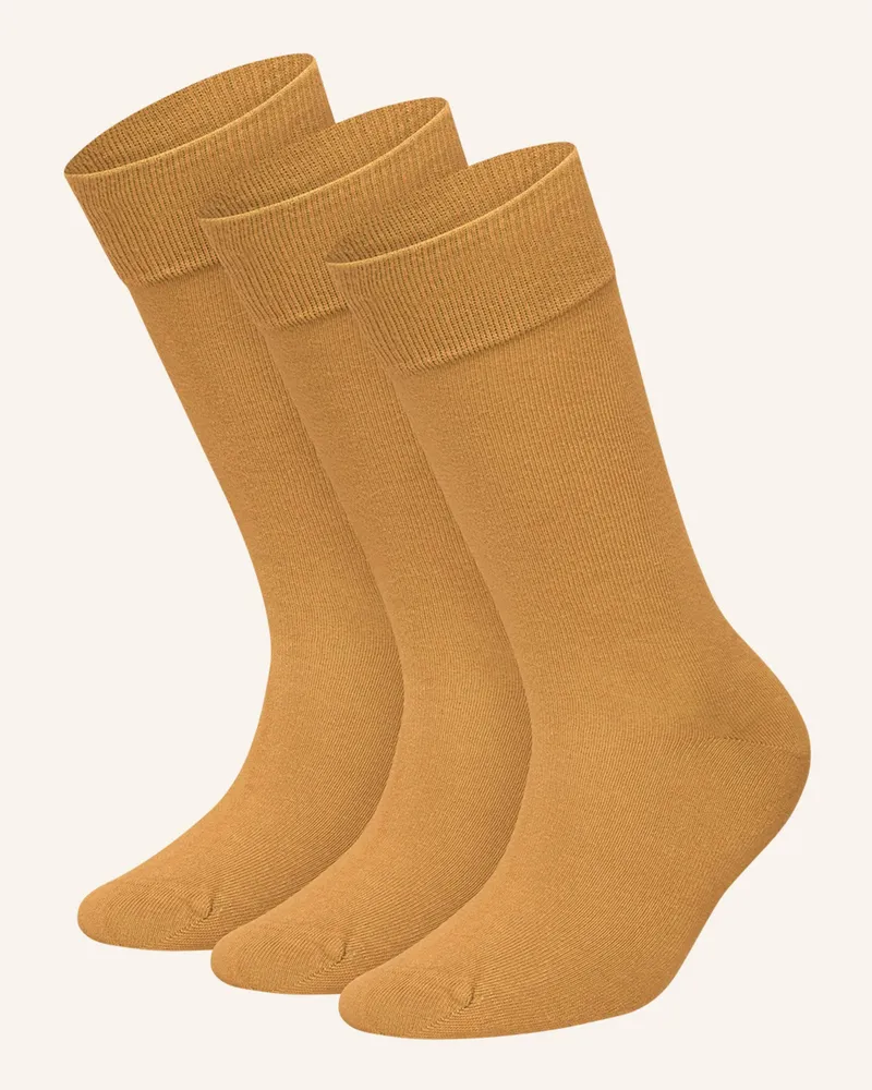 DillySocks 3er-Pack Socken One Color Smooth gelb Gelb