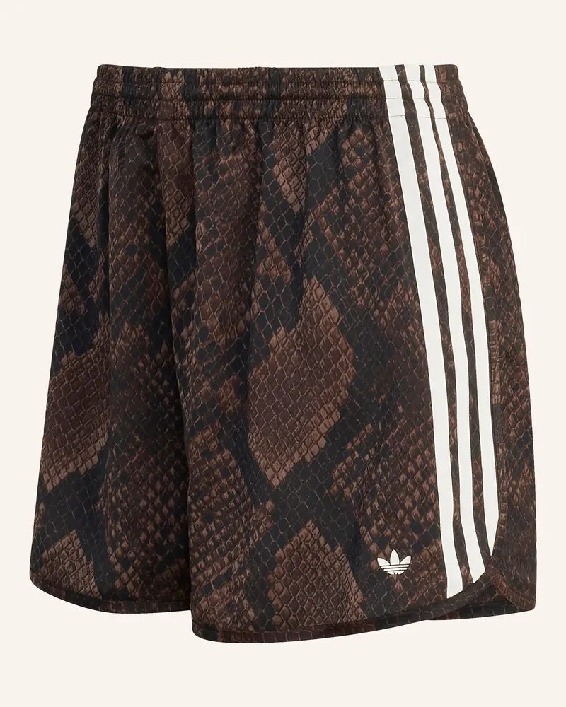 adidas Satinshorts Snake Print braun Dunkelbraun