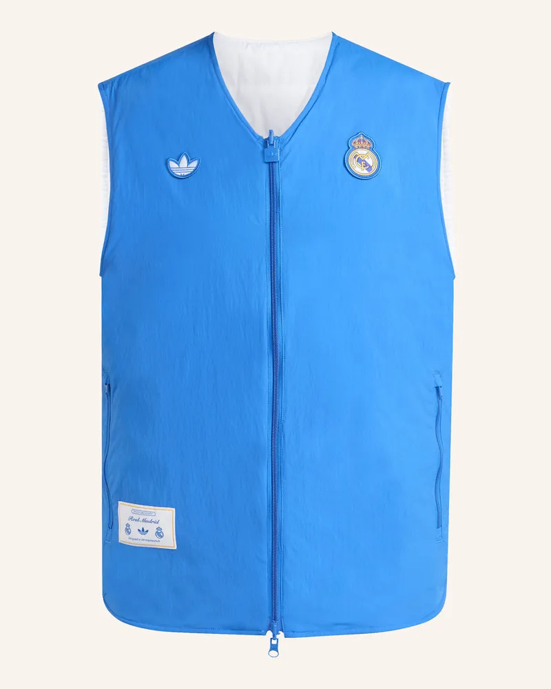 adidas Real Madrid Terrace Icons Weste blau Blau
