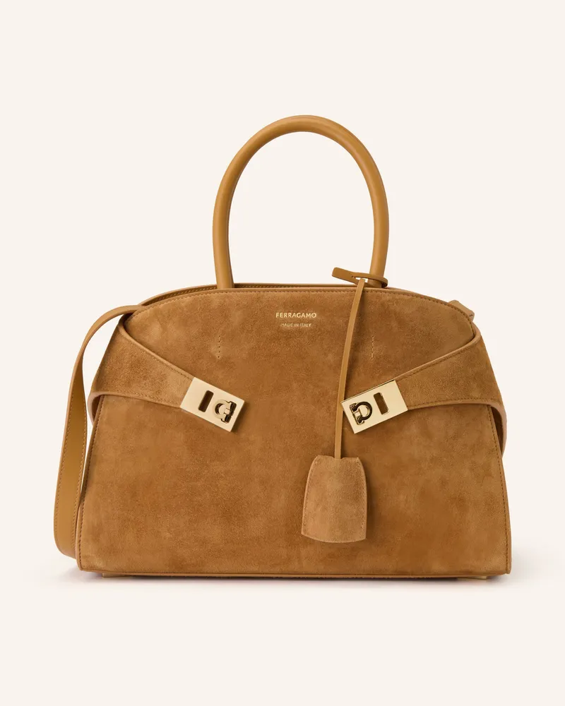 Ferragamo Handtasche Hug beige Braun