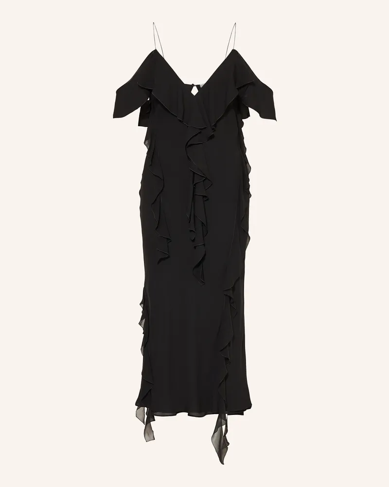 Dorothee Schumacher Kleid SHEER TWIST II mit Volants Schwarz