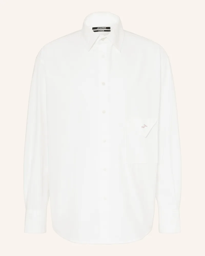 Jacquemus Hemd La Chemise Nappe Comfort Fit weiss Weiss