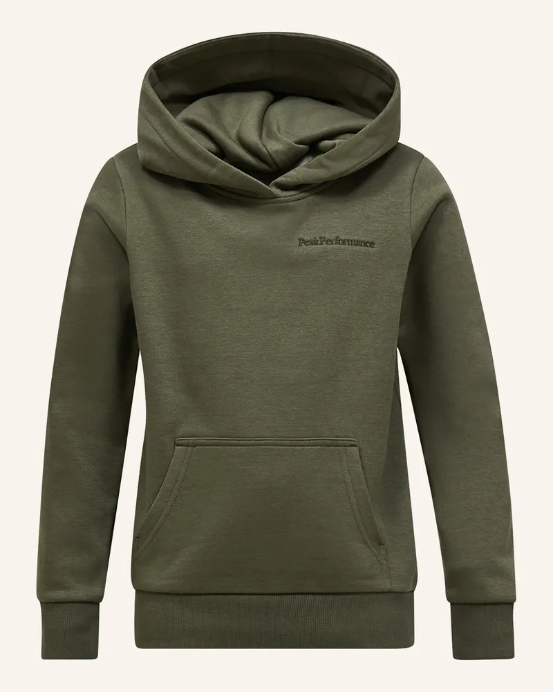 Peak Performance Jr Original Small Logo Hood Kapuzensweatshirt gruen Oliv