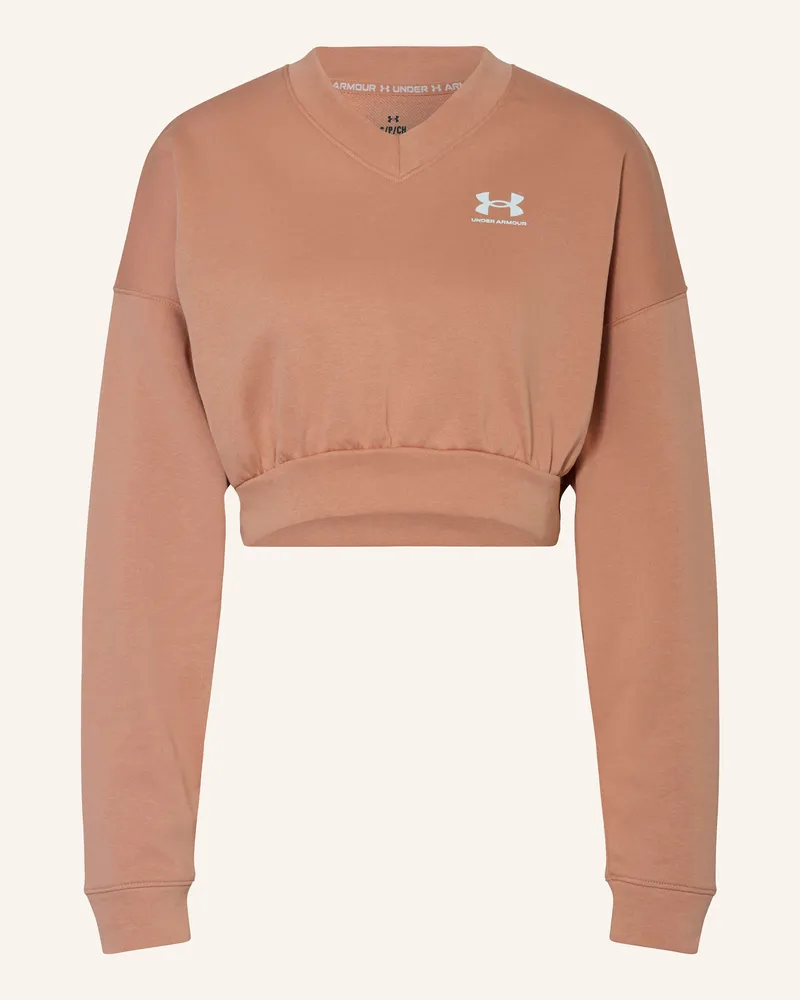 Under Armour Cropped-Sweatshirt UA RIVAL TERRY Hellorange