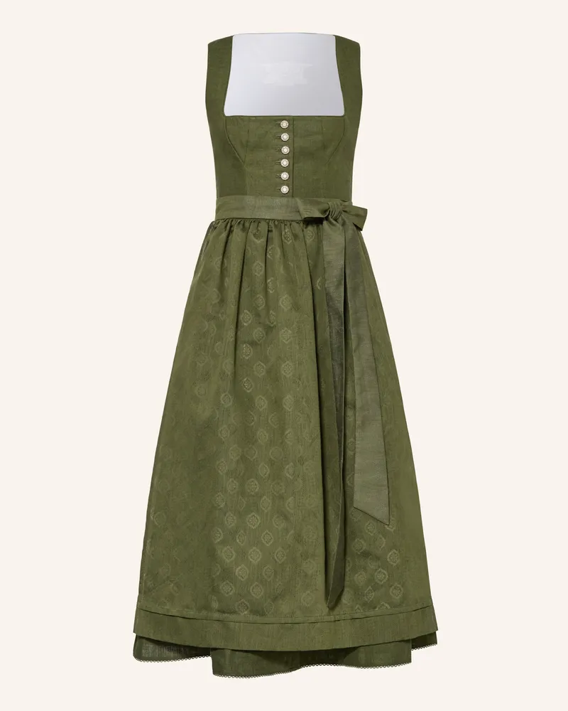 Sportalm Dirndl Riedhof Im Materialmix gruen Dunkelgrün
