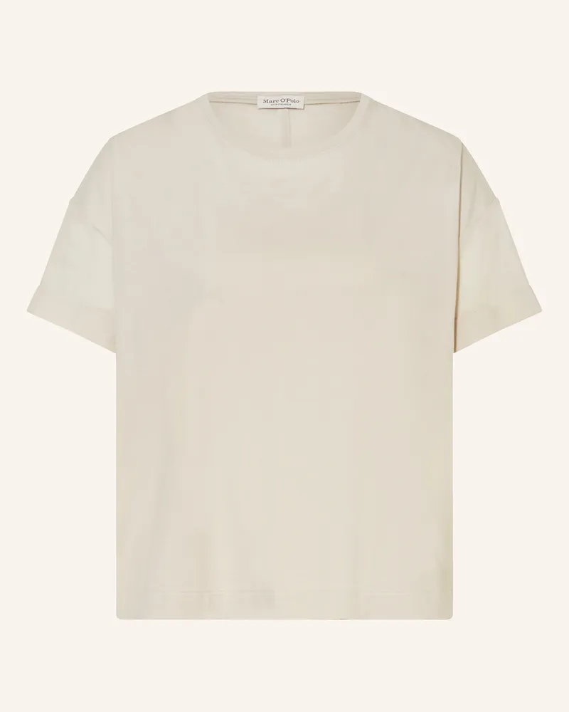 Marc O'Polo T-Shirt im Materialmix Beige