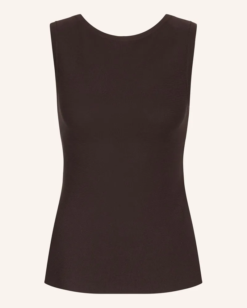 Liu Jo Top im Materialmix Dunkelbraun