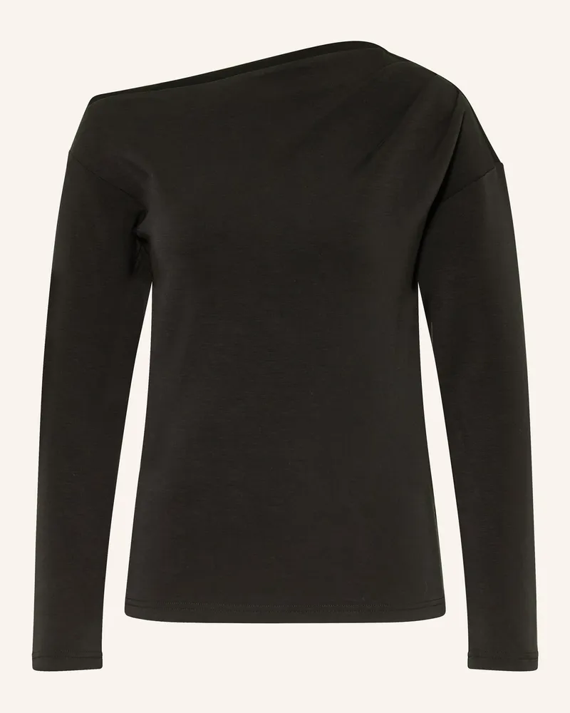 Selected One-Shoulder-Shirt schwarz Schwarz