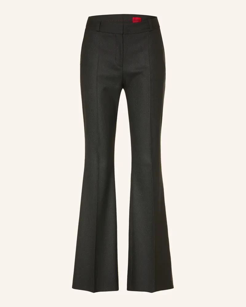 HUGO BOSS Hose Hiso Mit Glitzergarn schwarz Schwarz