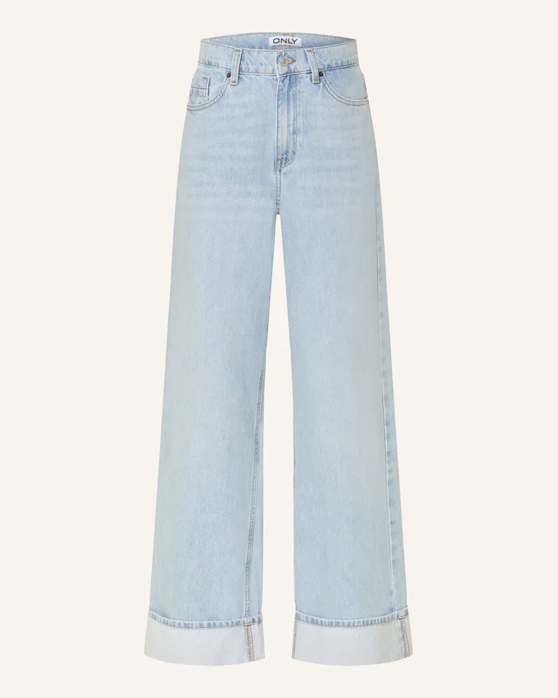 only Wide Leg Jeans blau Light