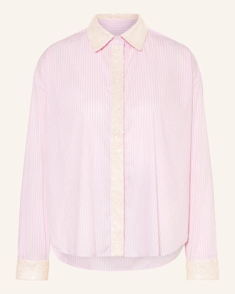 lilienfels Hemdbluse Mit Pailletten rosa Hellrosa