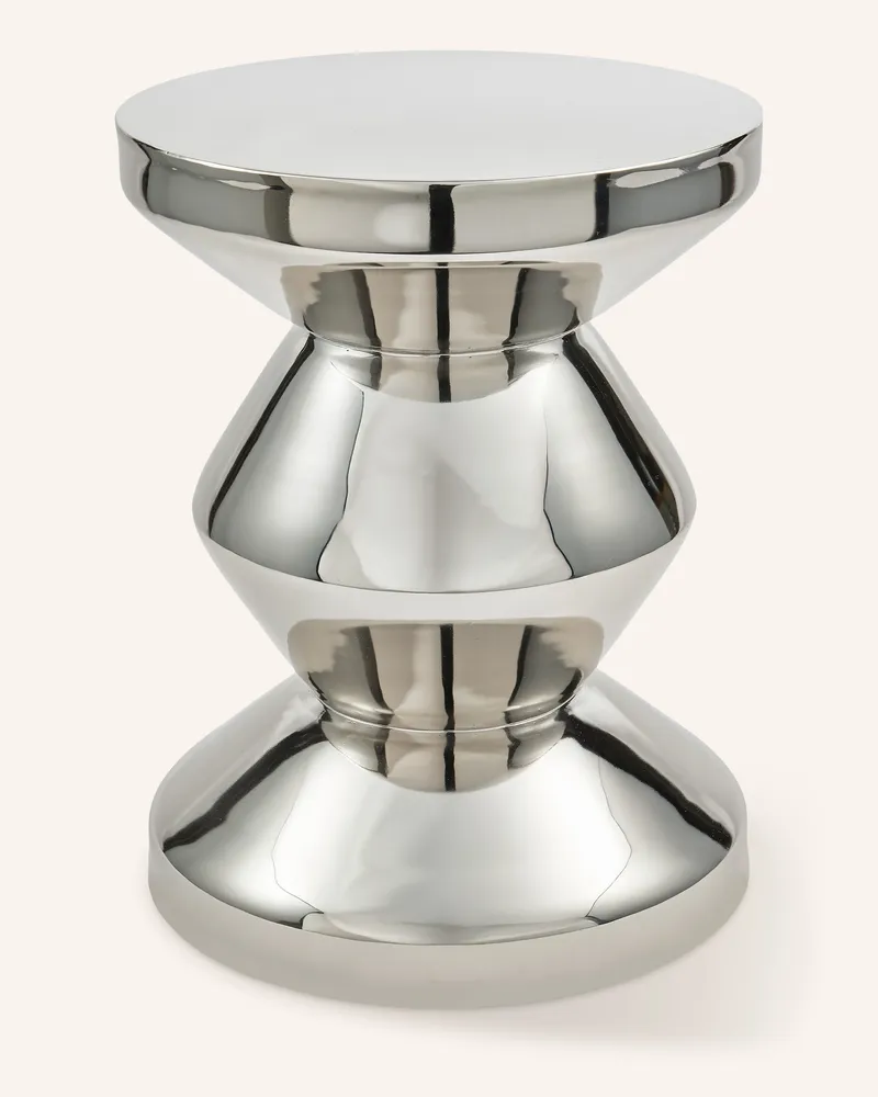 POLSPOTTEN Beistelltisch Zig Zag silber Silber