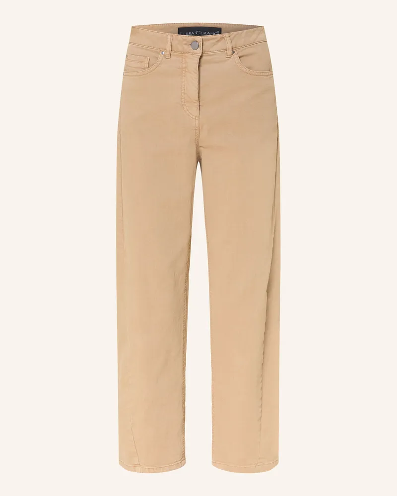 Luisa Cerano Barrel Jeans beige 7452