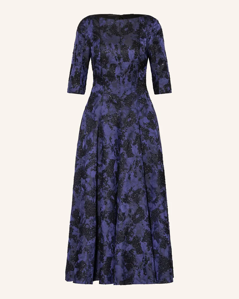 Talbot Runhof Cocktailkleid Mit 3/4-Arm Und Pailletten blau Lila