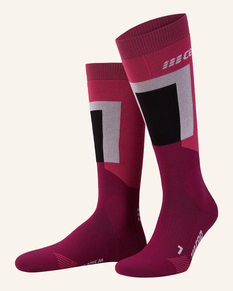 CEP Skisocken Thermo Compression pink 888