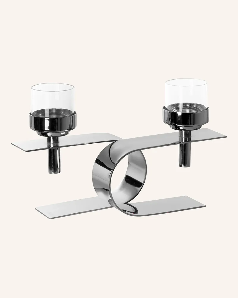 Fink Teelichthalter, 2-flammig PASSIONA Silber