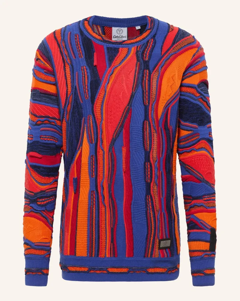 Carlo Colucci Strickpullover Fazio blau Dunkelblau