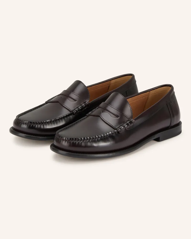 HUGO BOSS Penny-Loafer Tevan rot Dunkelbraun