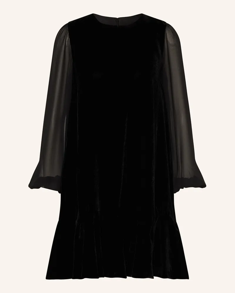 Phase Eight Samtkleid VELVET mit Volants Schwarz