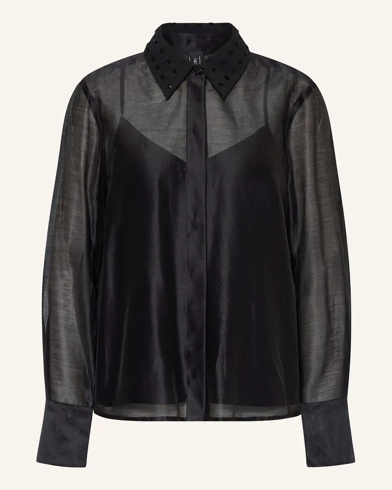 Marc Cain Hemdbluse Mit Schmucksteinen schwarz 900