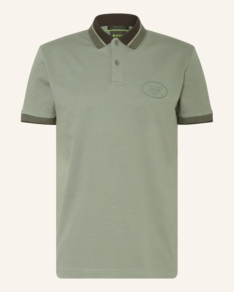 HUGO BOSS Piqué-Poloshirt HOLE Regular Fit Hellgrün