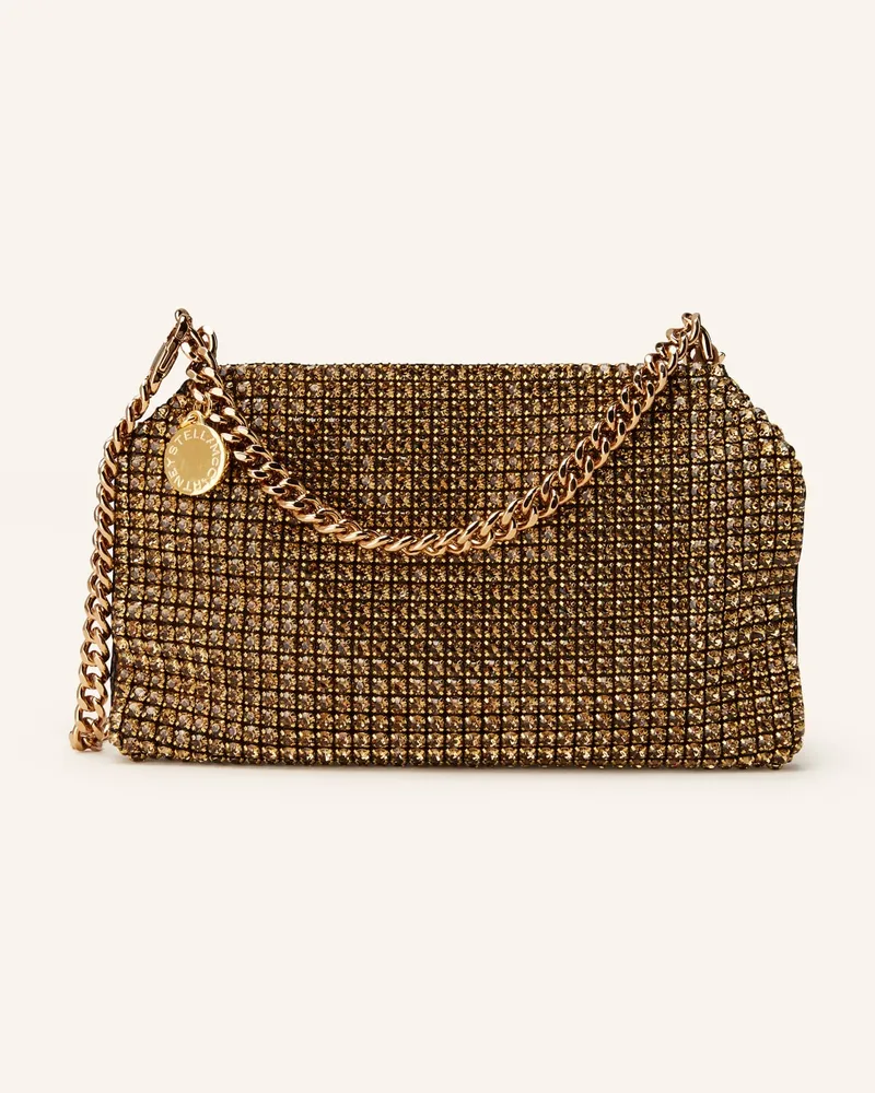 Stella McCartney Clutch FALABELLA mit Schmucksteinen Gold