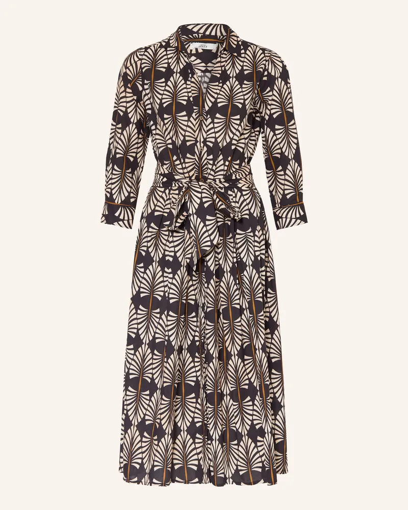 0039 Italy Hemdblusenkleid JULENE mit 3/4-Arm Schwarz