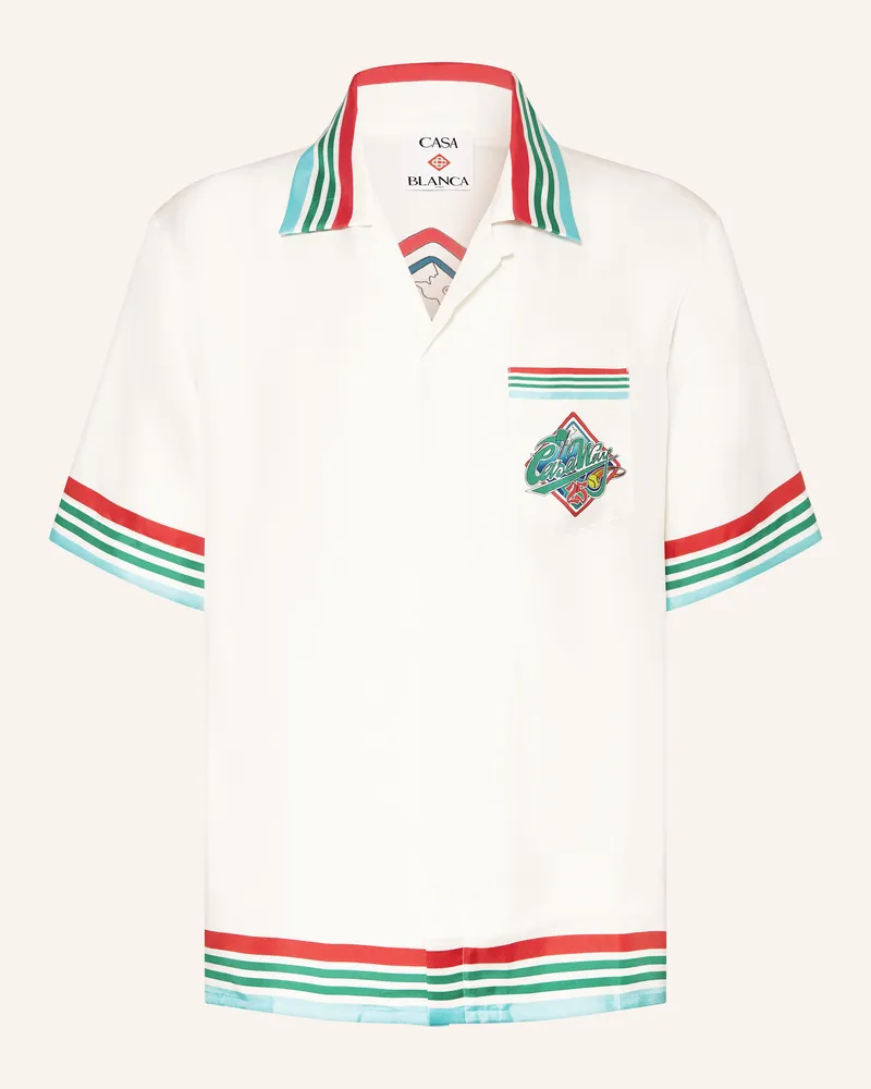 Casablanca Paris Resorthemd Comfort Fit Aus Seide weiss Weiss