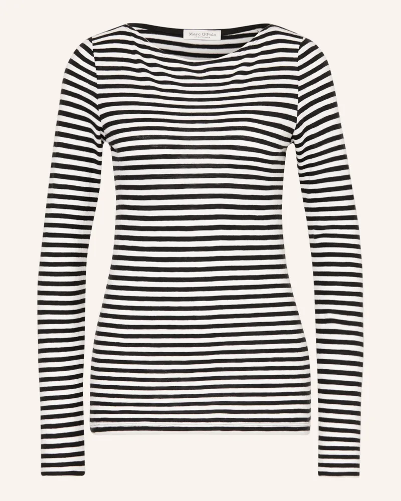 Marc O'Polo Longsleeve schwarz Schwarz