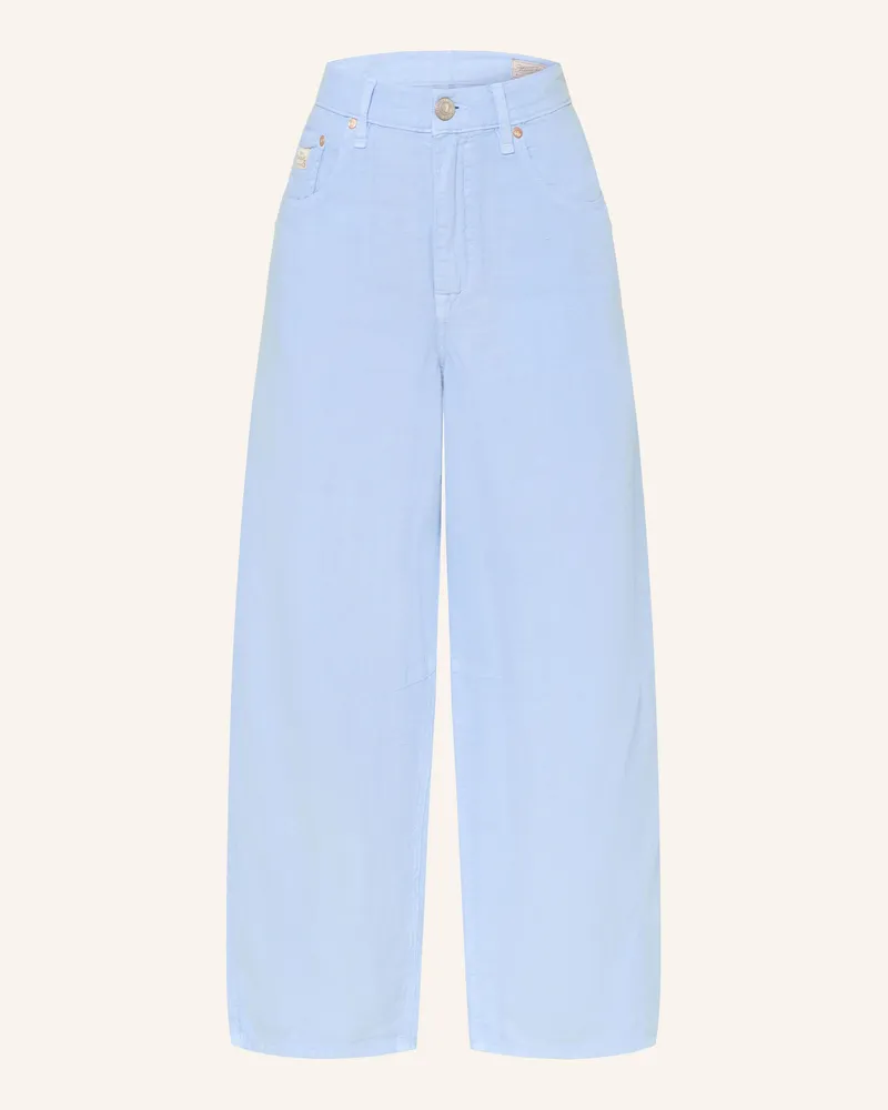Herrlicher 7/8-Hose Barrow Mit Leinen blau Hellblau