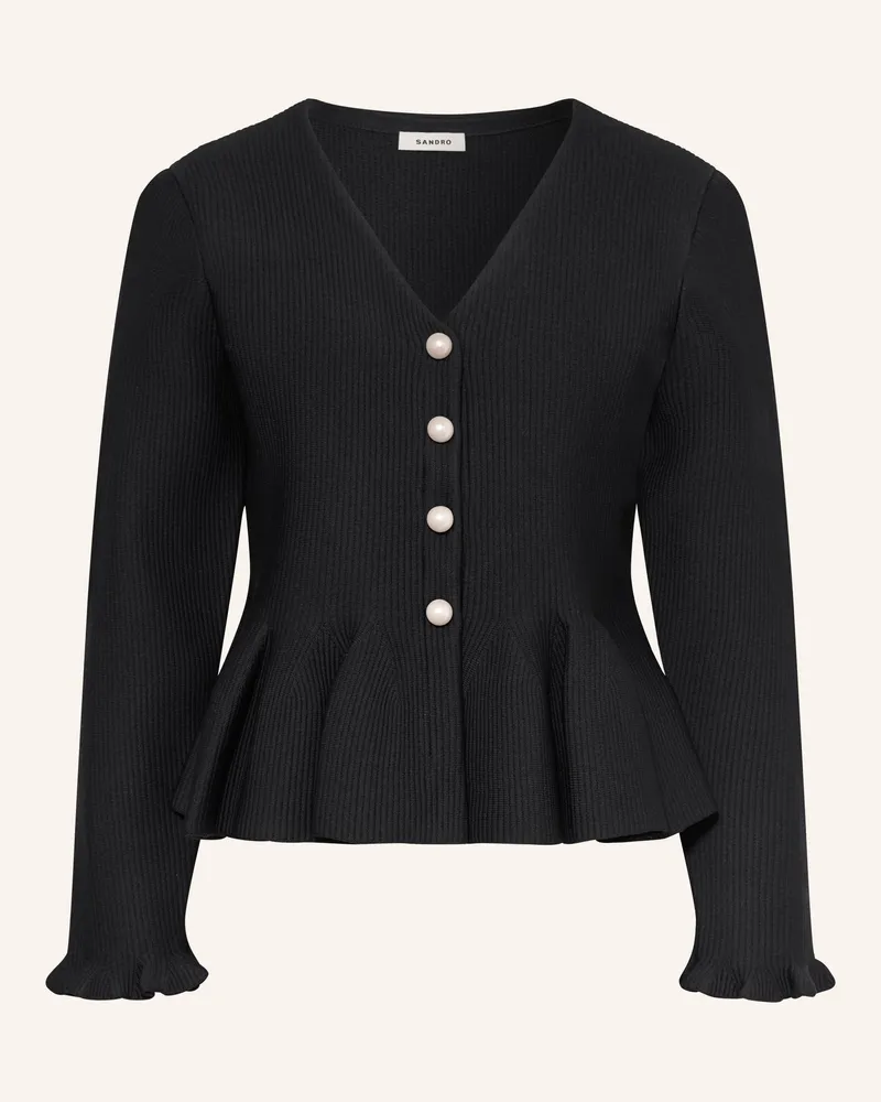 Sandro Strickjacke schwarz Schwarz