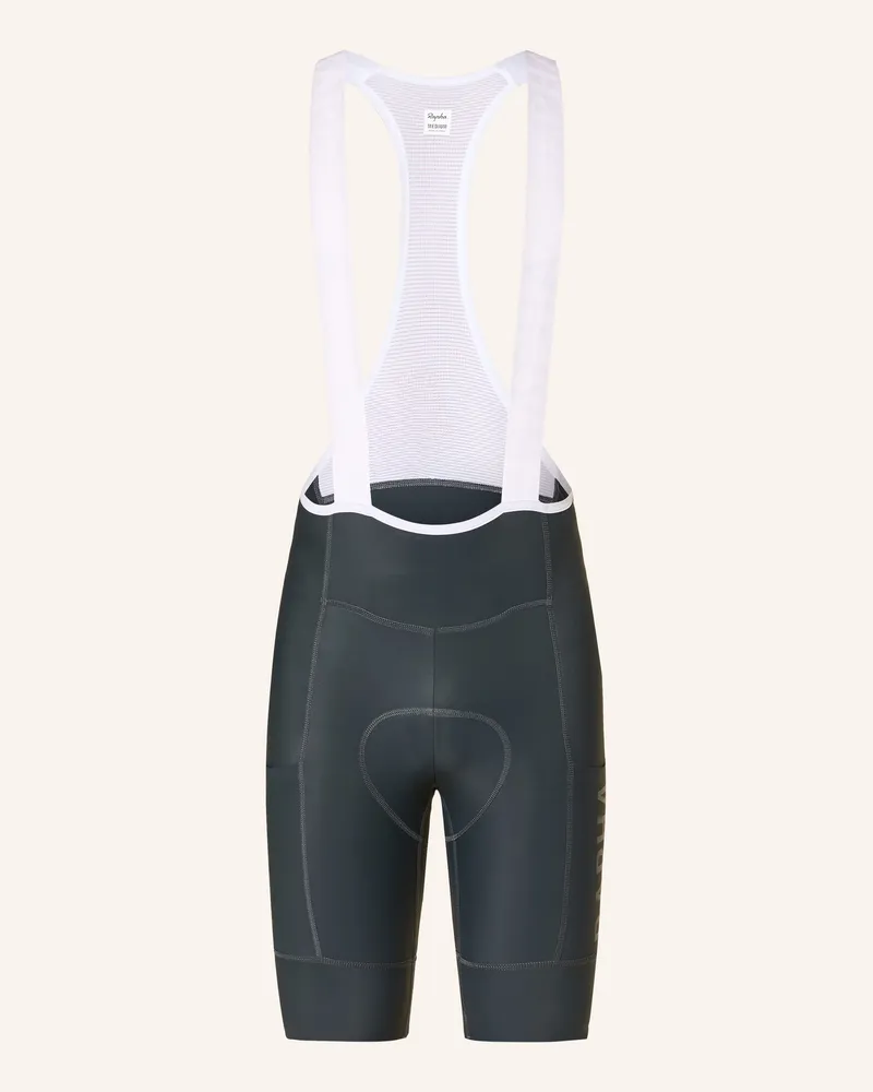 Rapha Radhose PRO TEAM CARGO mit Trägern und gepolstertem Einsatz Dunkelgrau