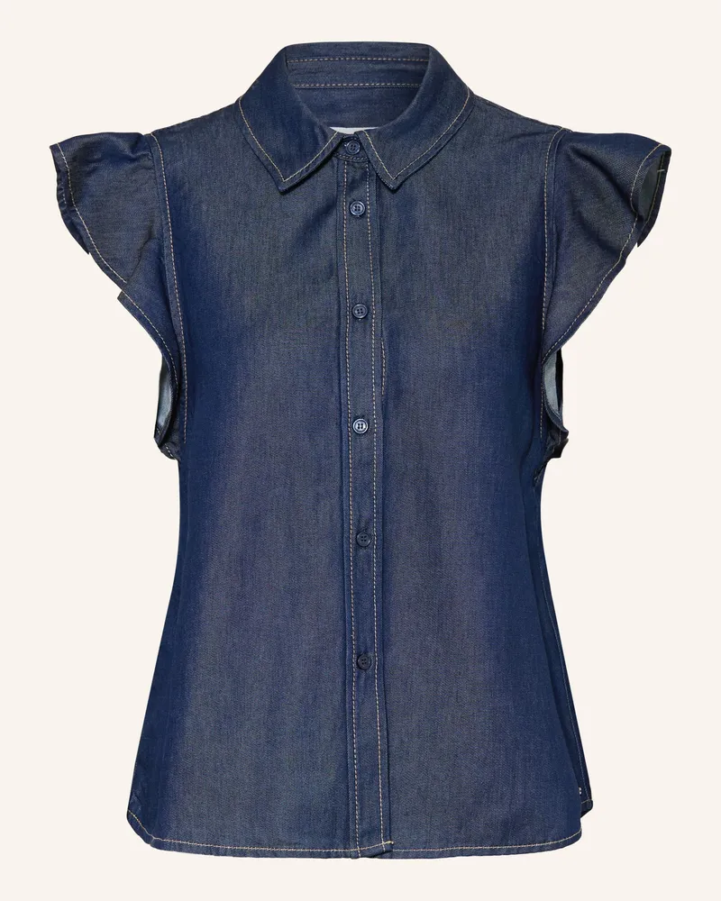 Tommy Hilfiger Hemdbluse In Jeansoptik blau Dunkelblau