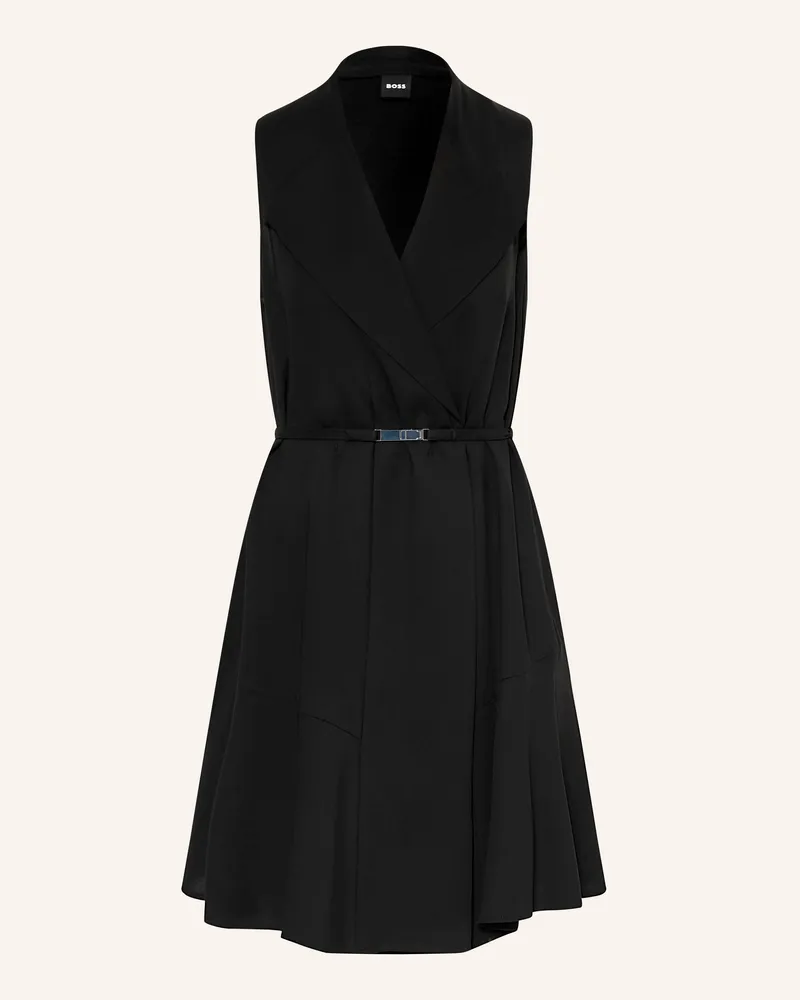 HUGO BOSS Kleid Dimosa In Wickeloptik schwarz Schwarz