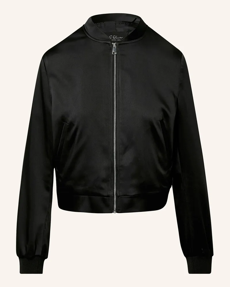 S.Oliver Satinblouson schwarz Schwarz