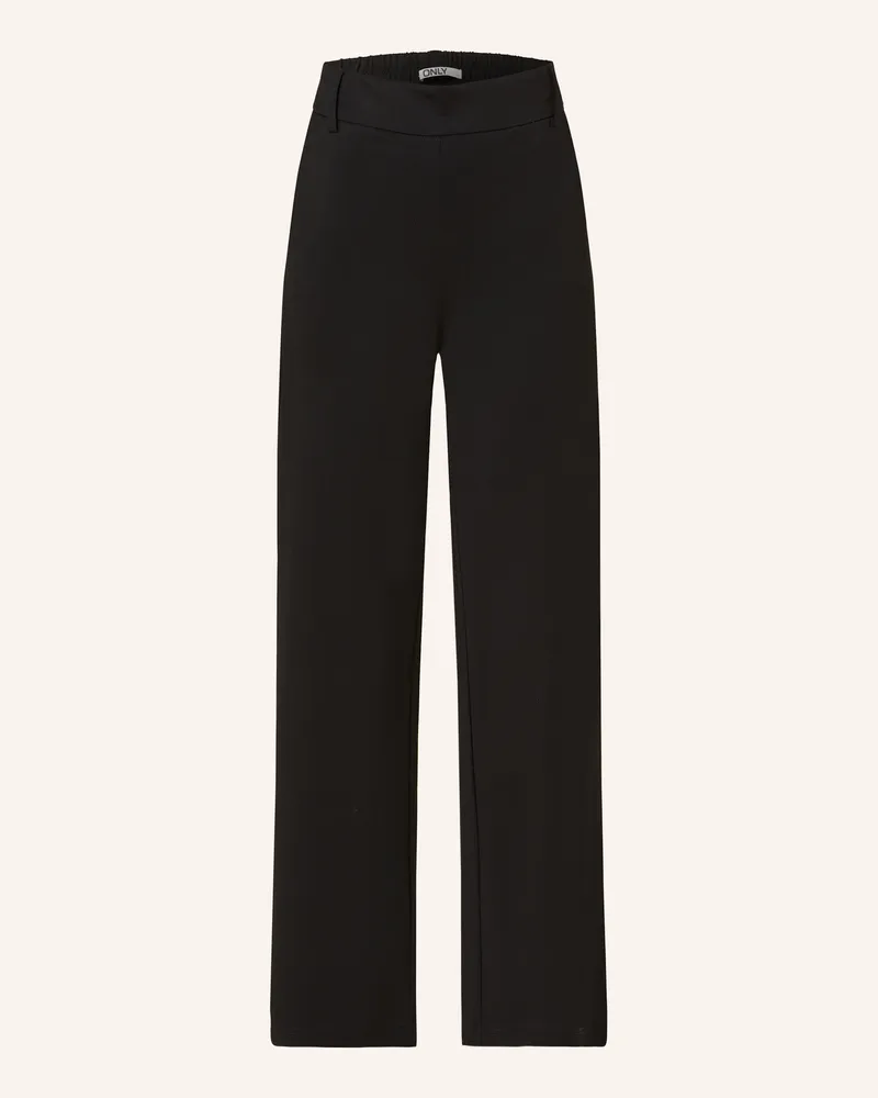 only Marlenehose aus Sweat Schwarz