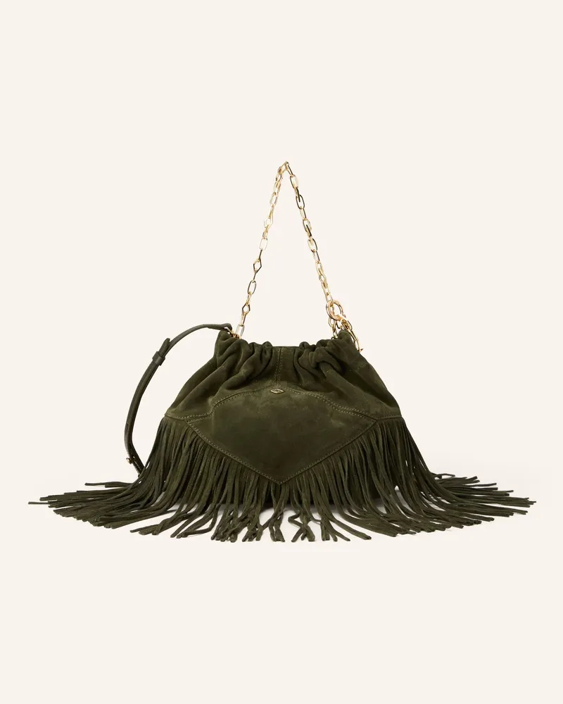 ba&sh Umhängetasche JUNE Dunkelgrün