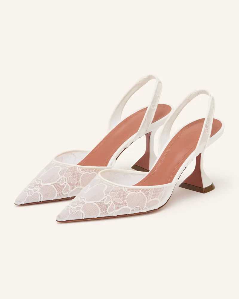 Amina Muaddi Slingpumps Holli weiss Weiss