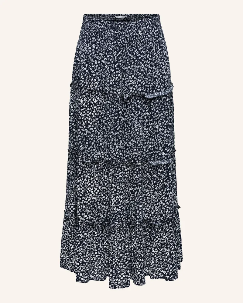 only Rock Mit Rüschen blau Dunkelblau