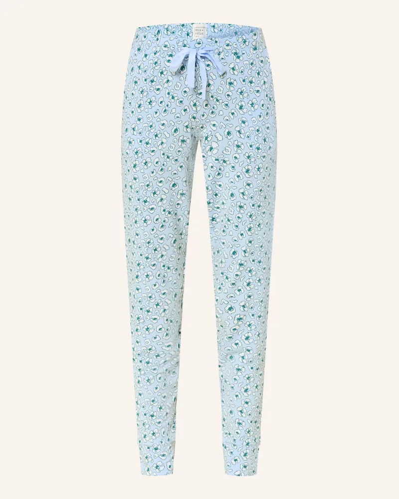Schiesser Schlafhose Mix+Relax blau Hellblau