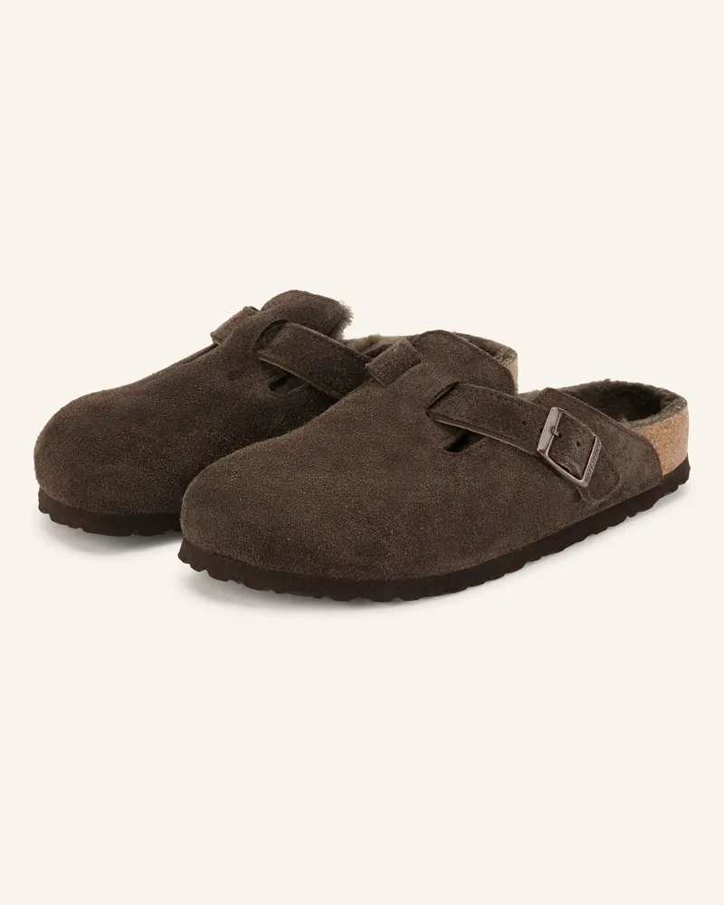 Birkenstock Pantoletten Boston braun Dunkelbraun