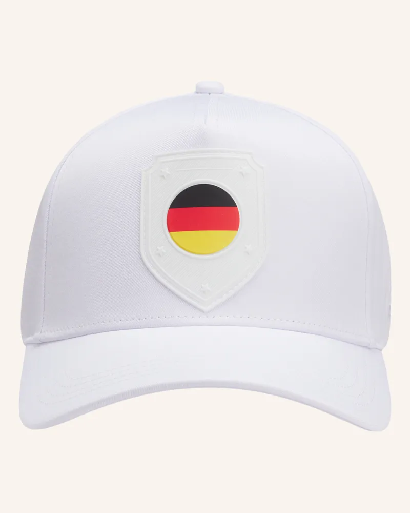 HUGO BOSS Gewebte Cap Poulin-Bc D'lux-Flag beige Weiss