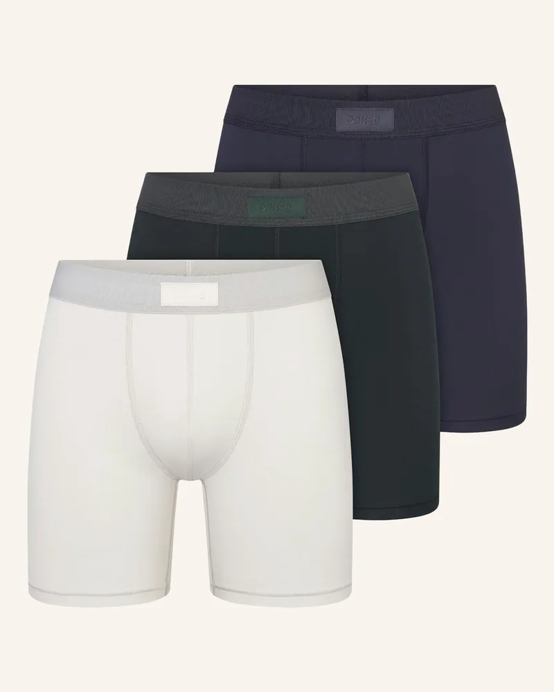 SKIMS 3er-Pack Boxershorts Skims Cotton schwarz Blue