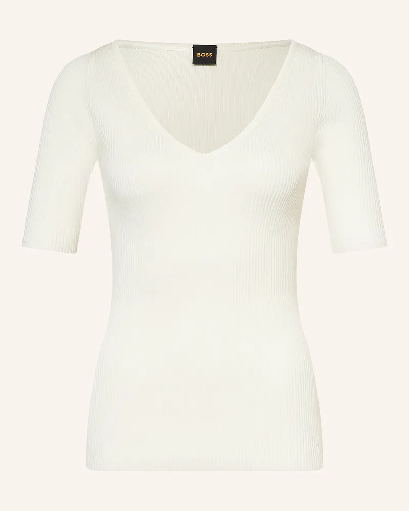 HUGO BOSS Strickshirt FARADISCO Ecru