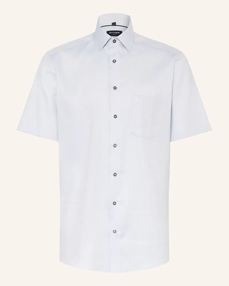 Olymp Kurzarm-Hemd Luxor Modern Fit silber Blaugrau