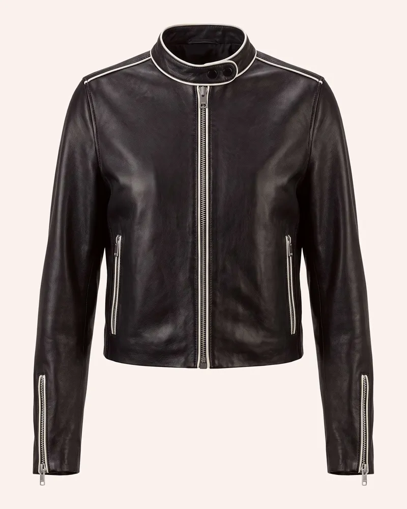 J.Lindeberg Lederjacke schwarz Schwarz
