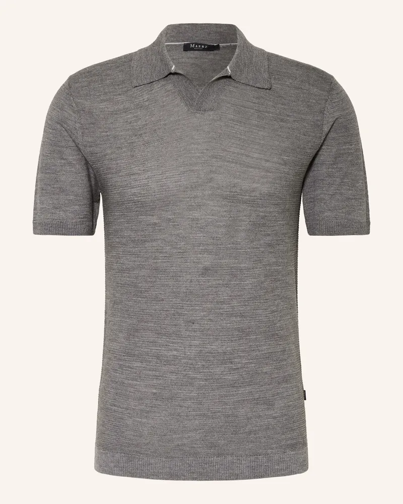 Maerz Strick-Poloshirt grau Grau