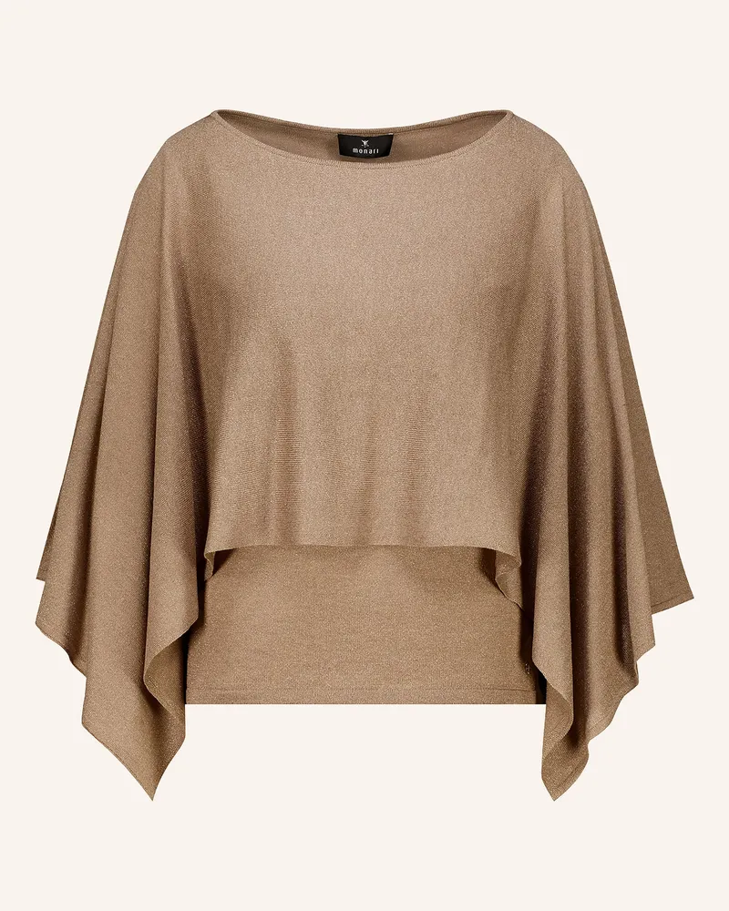 monari Cape Mit Glitzergarn braun Beige